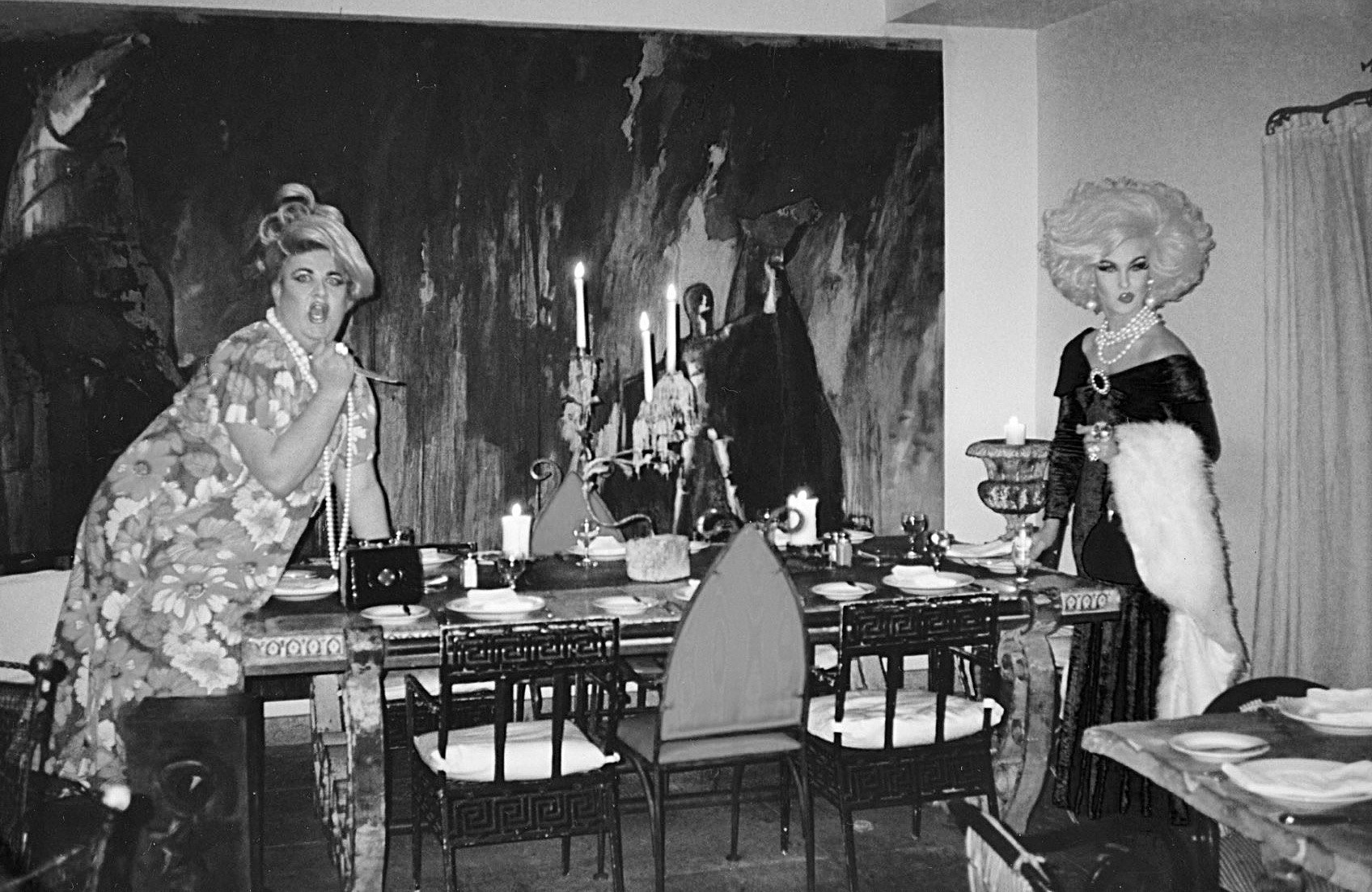 At a dinner table, La Escuelita
