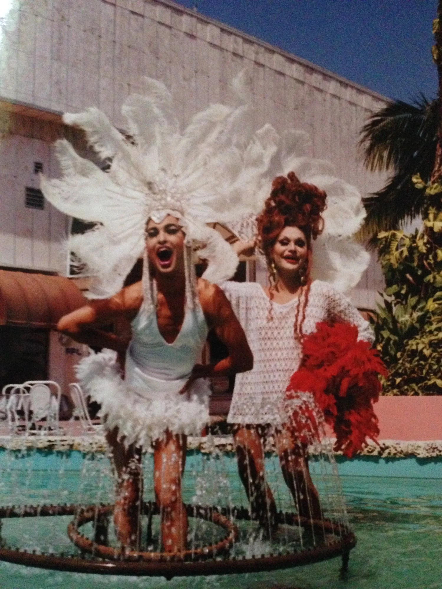 Fountain, two performers, 1990s