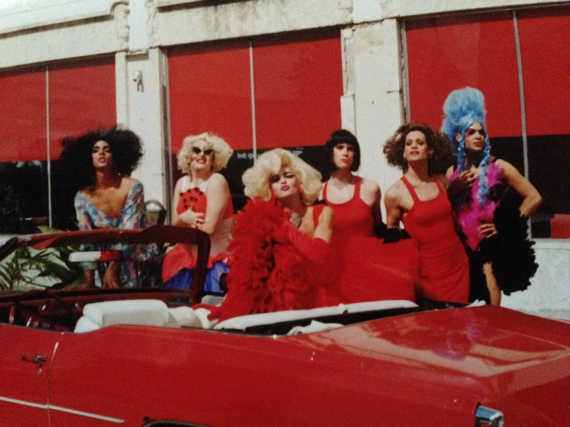 Red convertible, 1990s