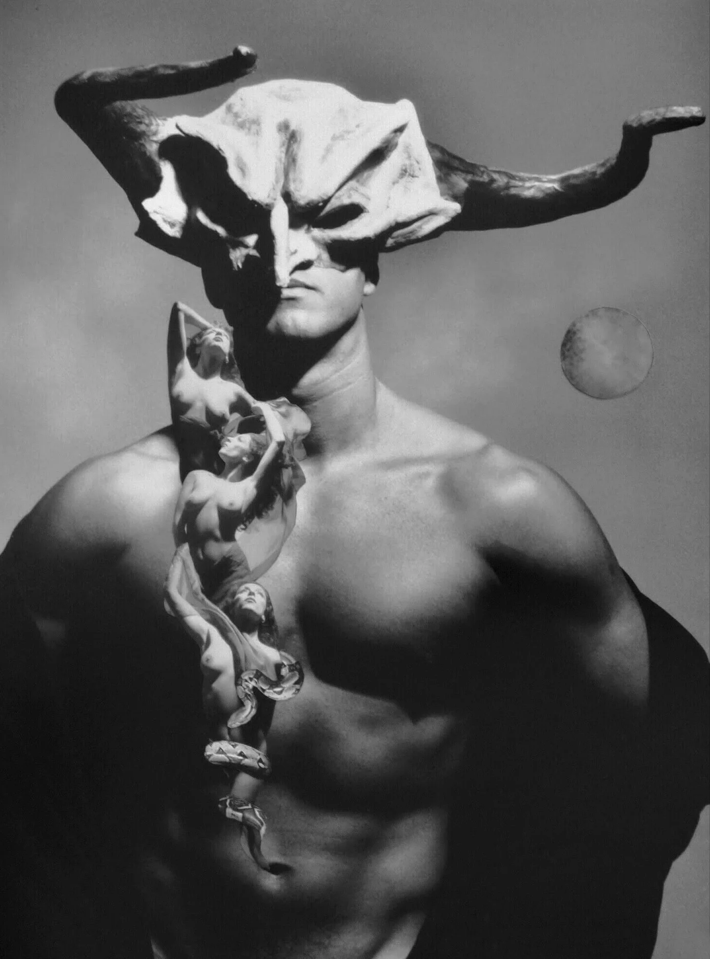 Horned mask with figurine, 1993