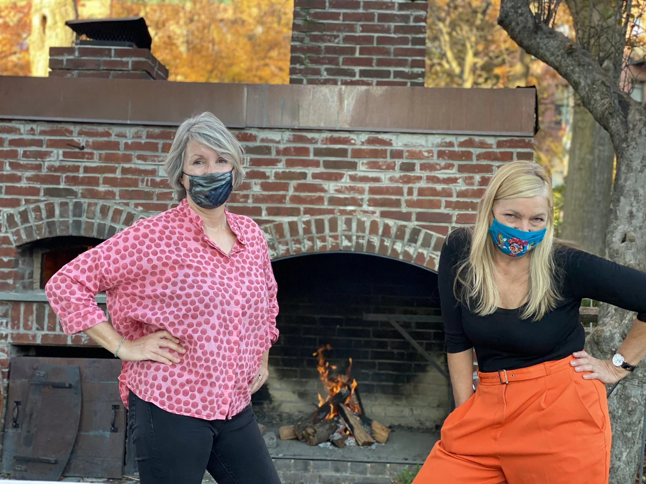 OSH outwside Kim M Maggie in masks IMG_4502.jpg