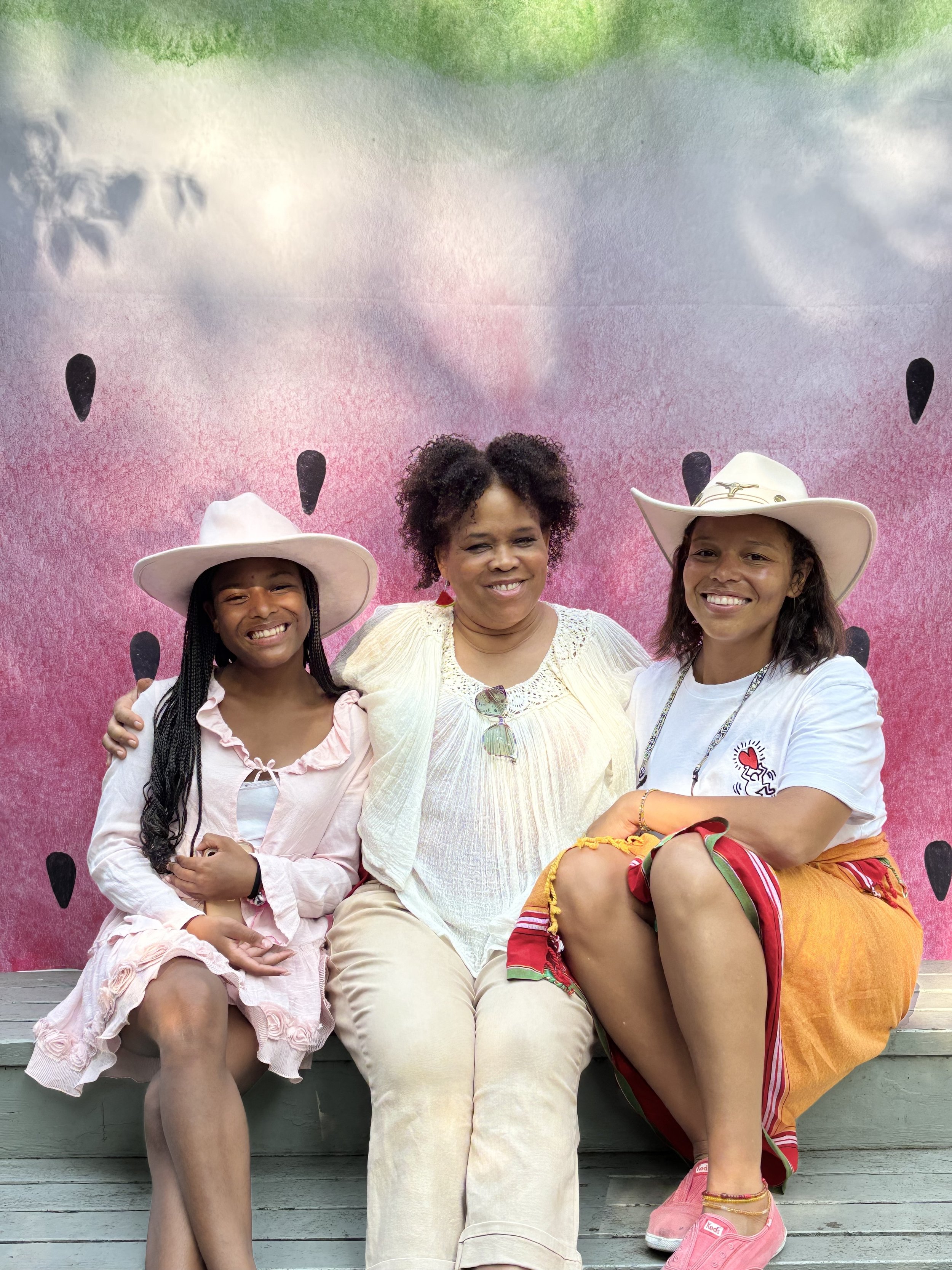 Watermelon backdrop _for reclaiming 🍉summer picnic at Lefferts Historic House _group shot with Danielle Dani and Crysta IMG_8059.jpeg