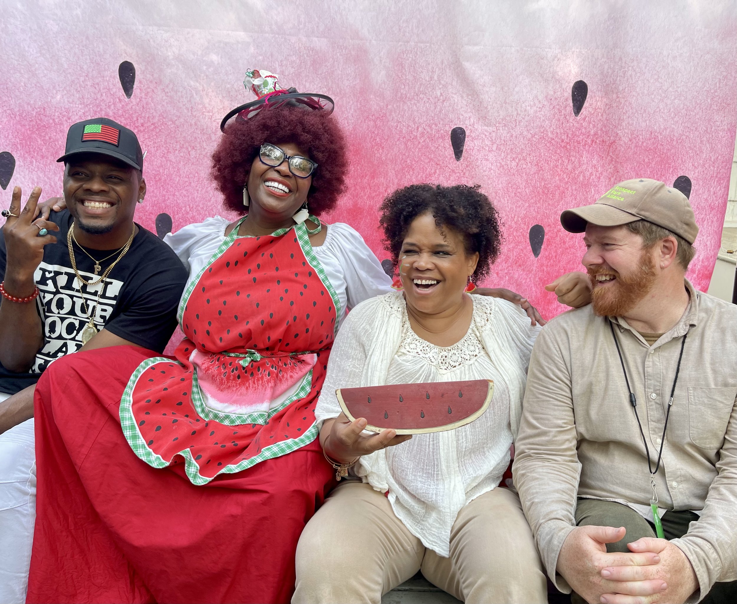 Watermelon_for reclaiming 🍉summer picnic at Lefferts Historic House _group shot with Watoto Rashid Dylan IMG_7610.jpeg