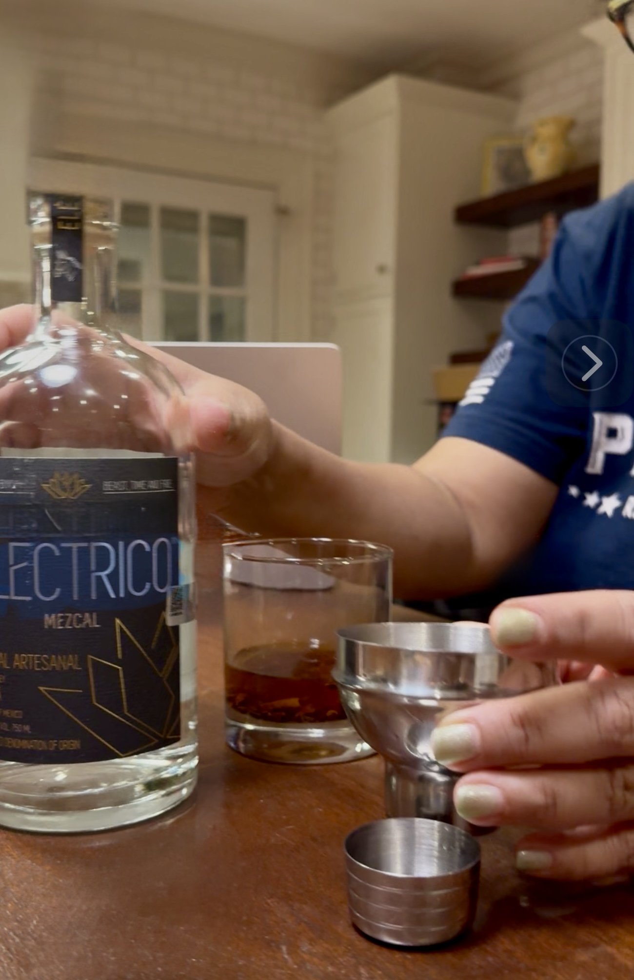 TEA_Colonial American Cocktai concocting TFG Mixology from drink testing clips ELECTRICO  Eléctrico bottle IMG_7303.jpg