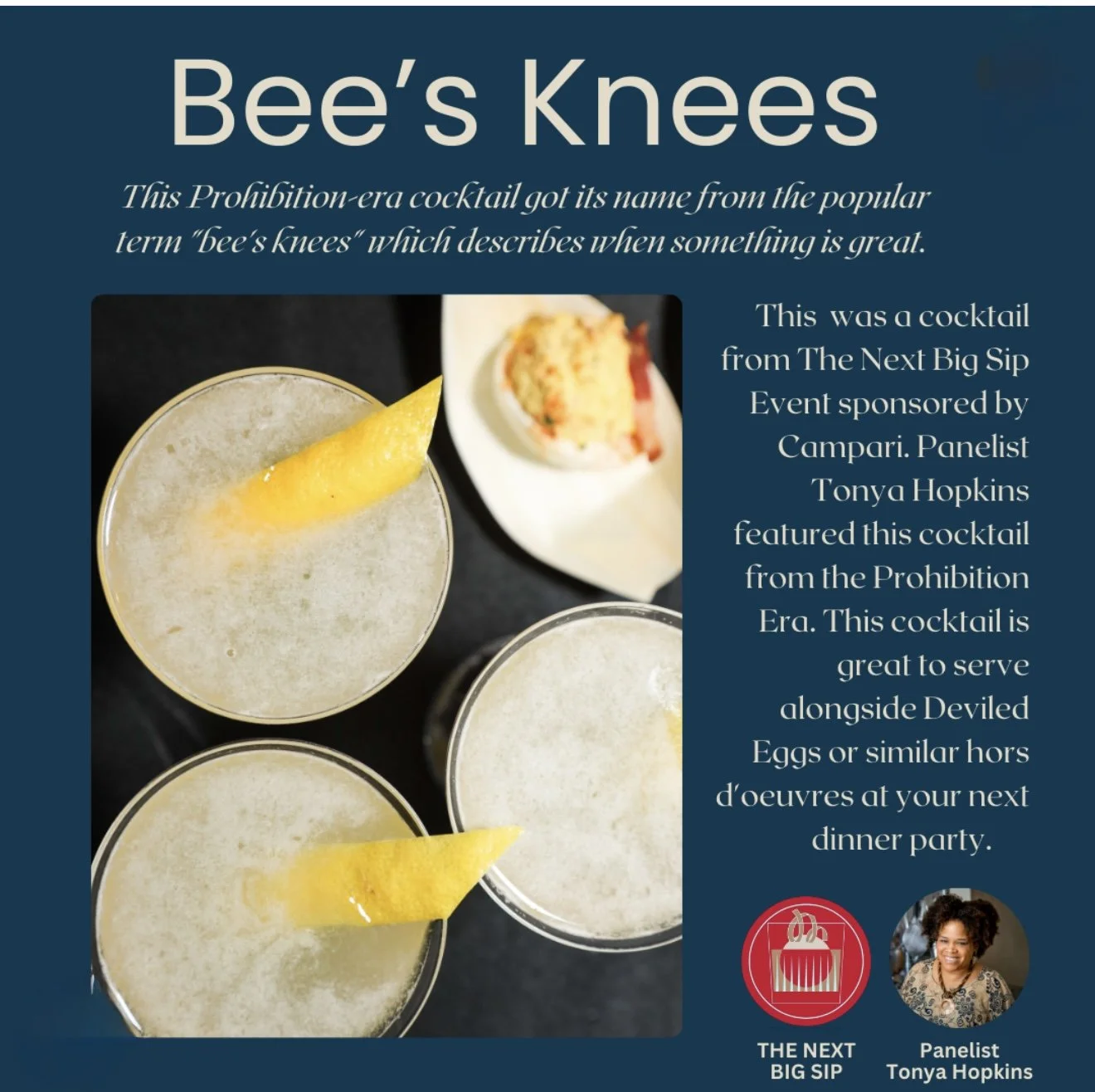 Women & Cocktail Culture_LDNY NYC event _June 2024_deviled egg bees knees poster_IMG_9475.jpg