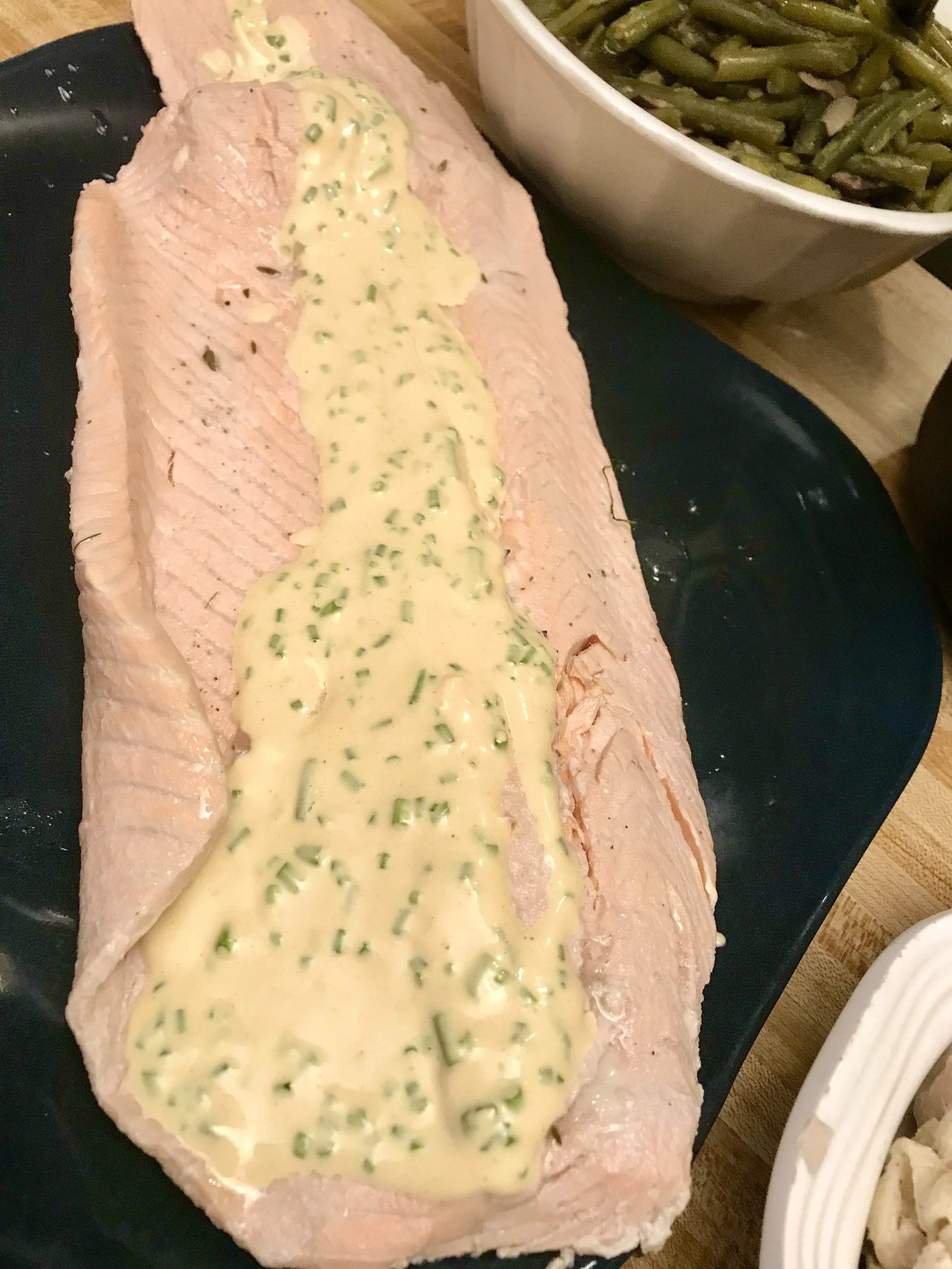 EASTER dish Salmon with some fancy French sauceIMG_8893.jpeg