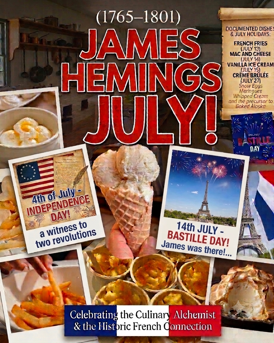 WHY "James Hemings’ JULY"?! ☀️🍟🍦🍨🍮