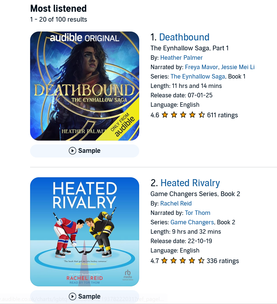 Eynhallow tops the Audible Charts