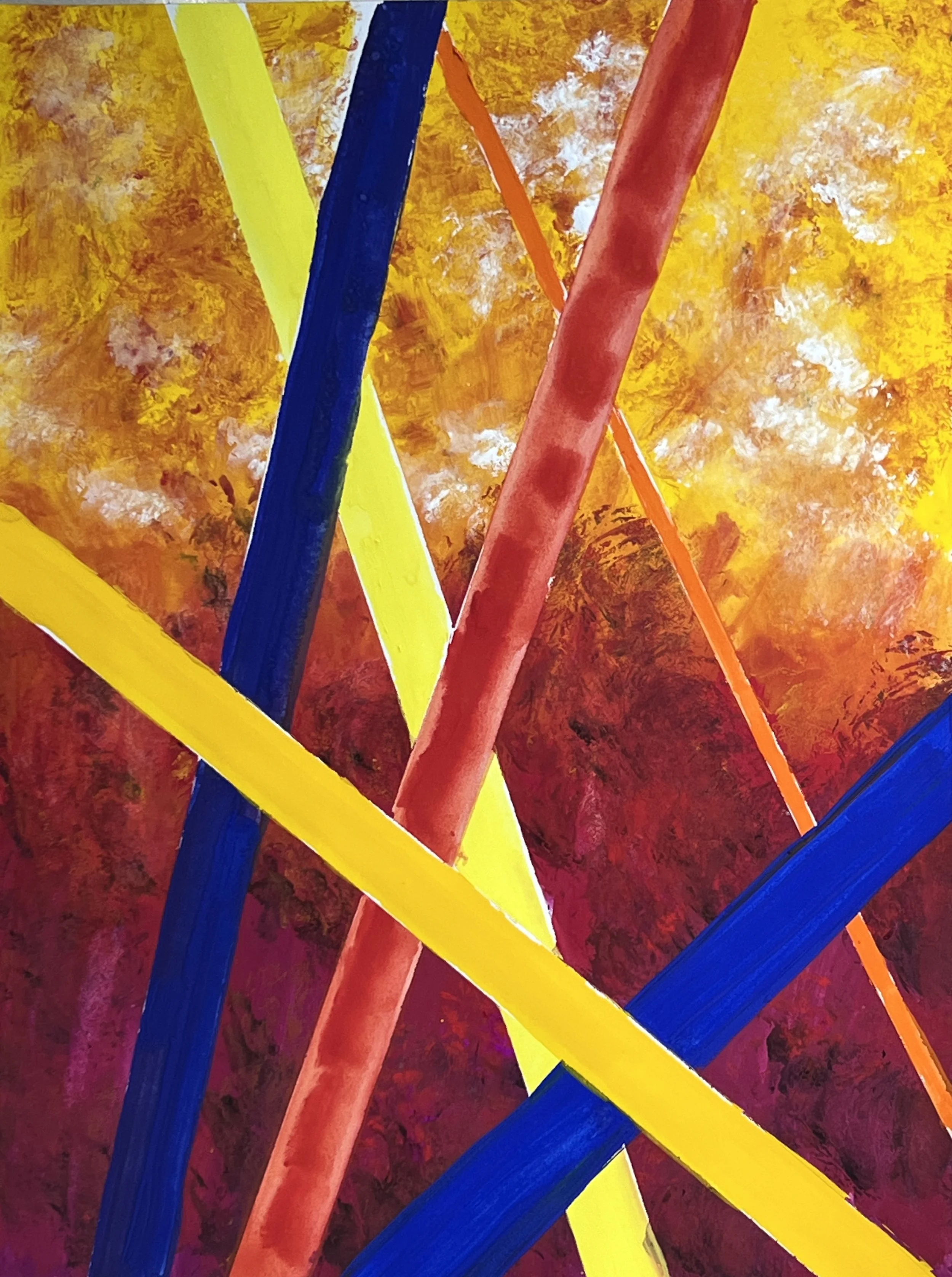 Z3, Composition-III - 20.5x16.5", Gouache