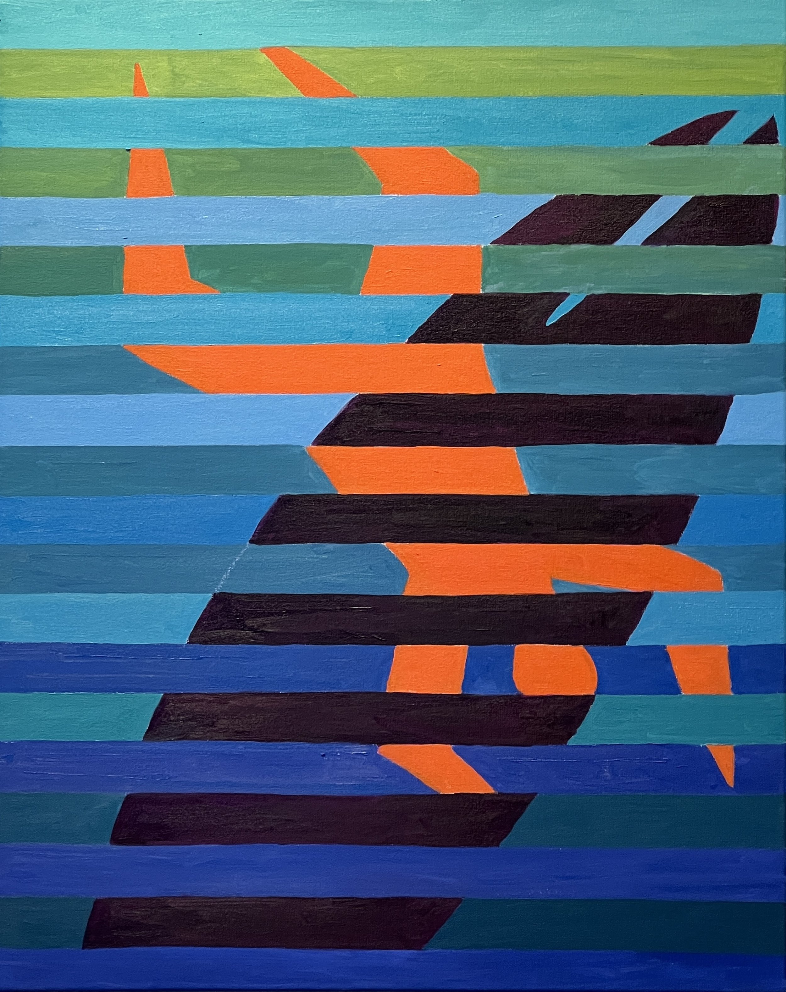 13, Front_pg-2 n Submersion - 30x24", Oil on Canvas