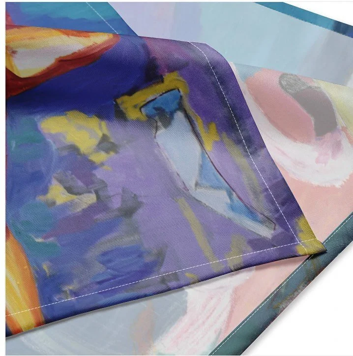 Summer Flamingos: Premium Original Art Scarf
Artwork: Summer Flamingos by Alysha Marko.

Get ready to make a statement with this artsy scarf. Mix up your outfits by using this as a headband, necktie, or armband. Grab one and hit the streets in style!