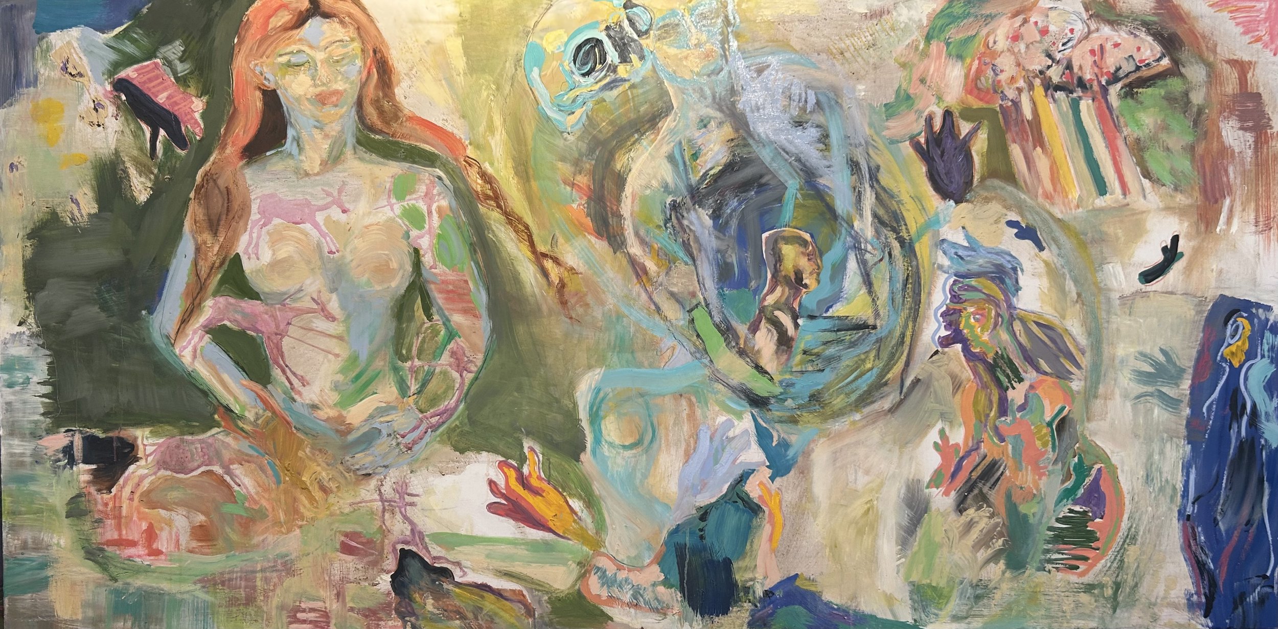 War Within, 2024 Oil on Canvas 42 x 79 inches