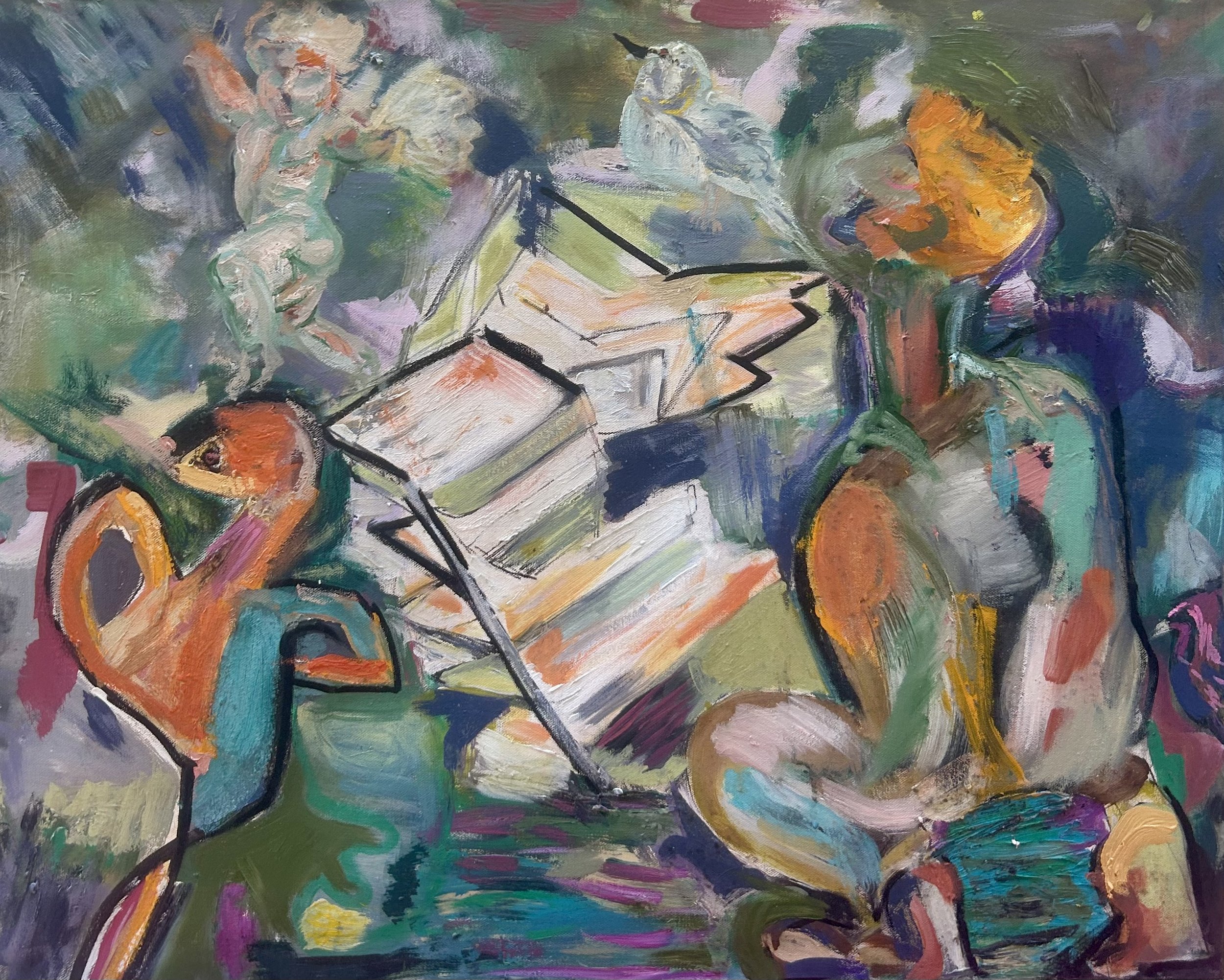 Stairway, 2024 Oil on Canvas 24 x 30 inches