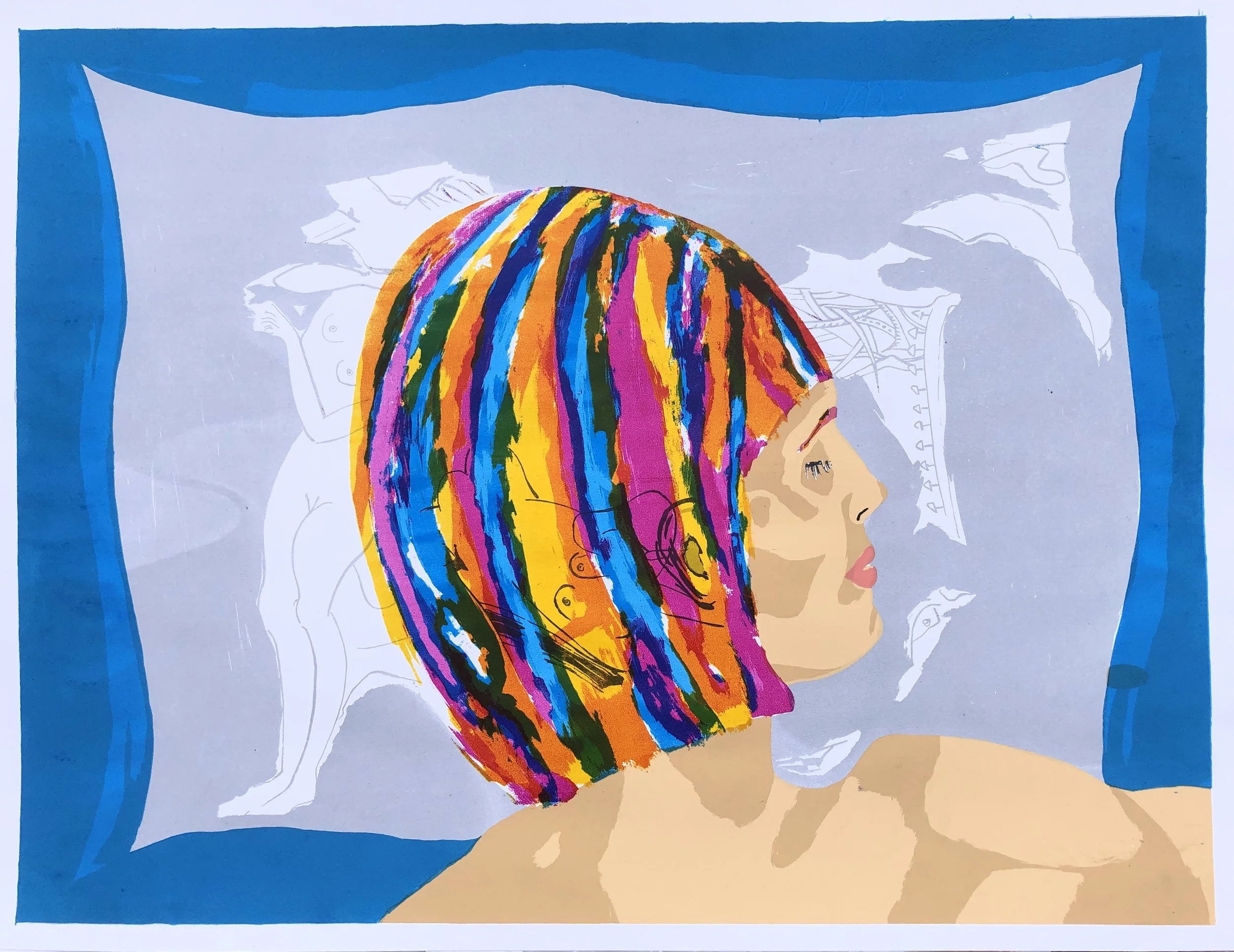 Queen on Queen, 2020.
20 x 26 in.
Acrylic on paper