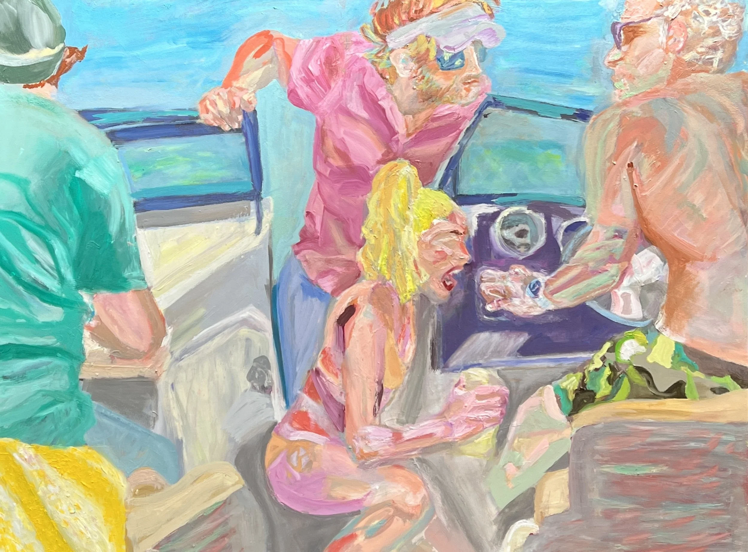 Boat Ride, 2021. 36 x 48 in. Oil on canvas