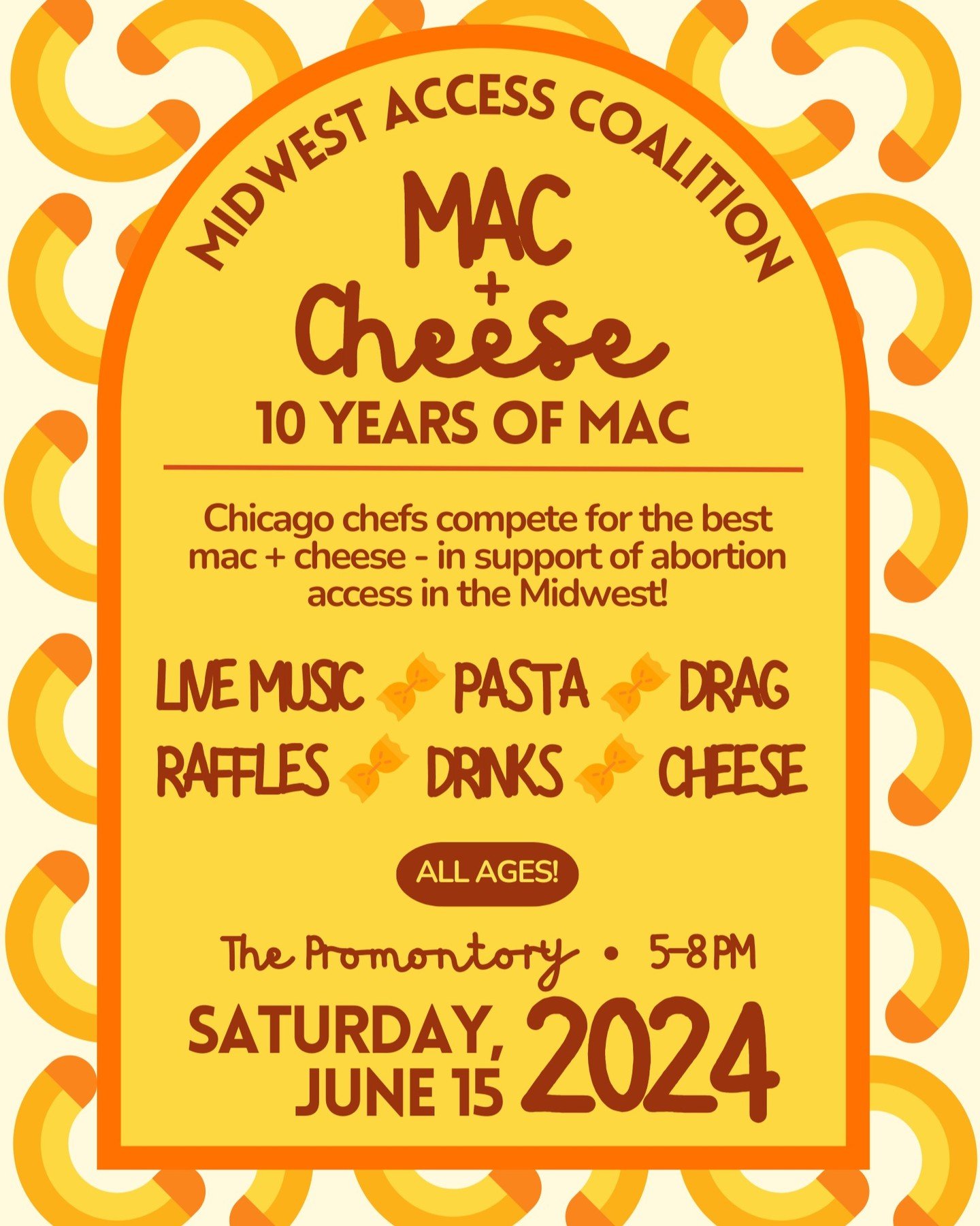 This summer is Midwest Access Coalition's 10th birthday!!! 🎉 And that means the long-awaited return of our annual fundraiser - MAC&nbsp;+ Cheese - is finally here! On June 15, your favorite local Chicago restaurants (including @parsonschicken @smack