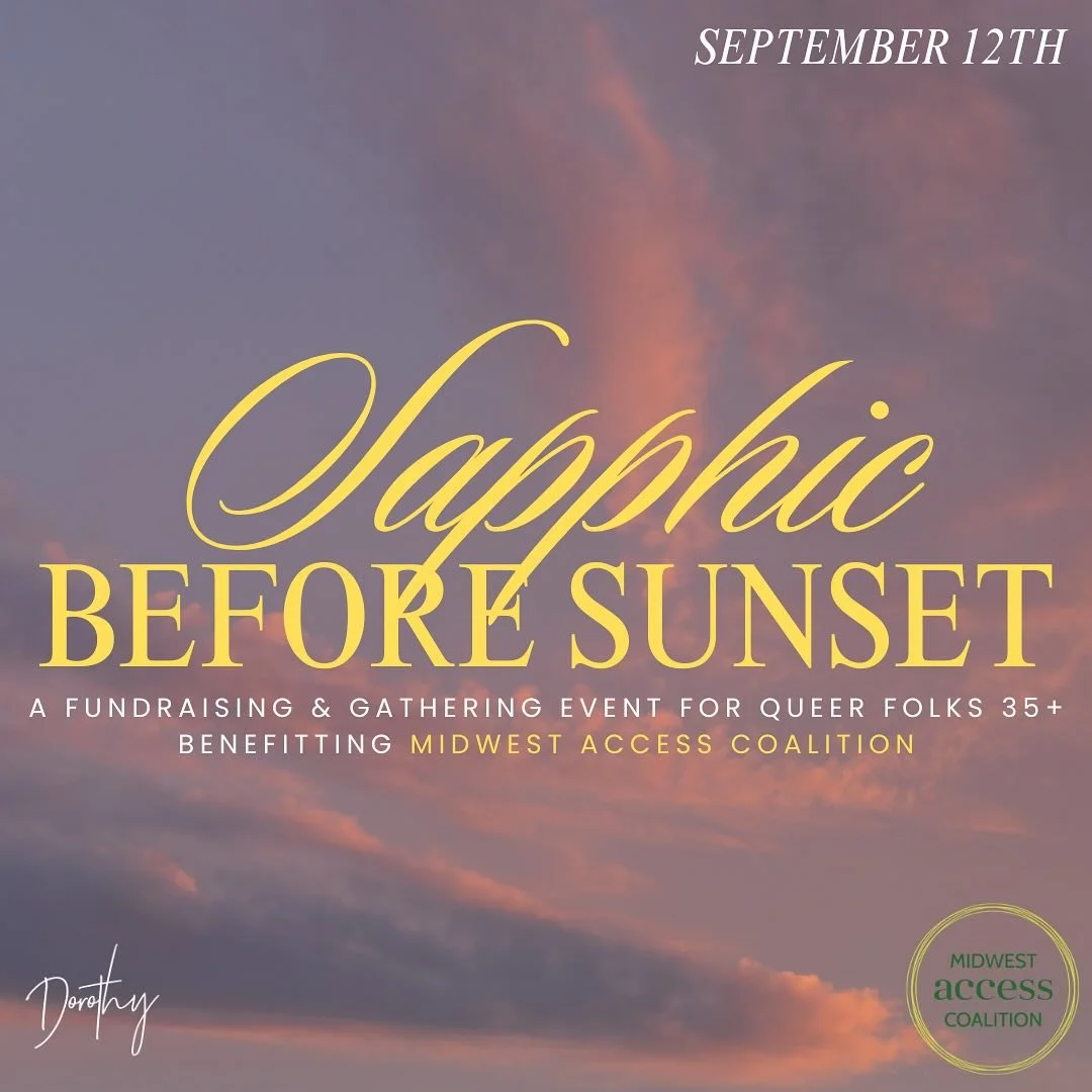 Join us at @dorothydownstairs on 9/12 for the Sapphic Before Sunset benefit for MAC! @sapphicbeforesunset is a pop-up for queer, lesbian and trans people 35+ to mix and mingle and meet folks in their community. This month&rsquo;s event will benefit M