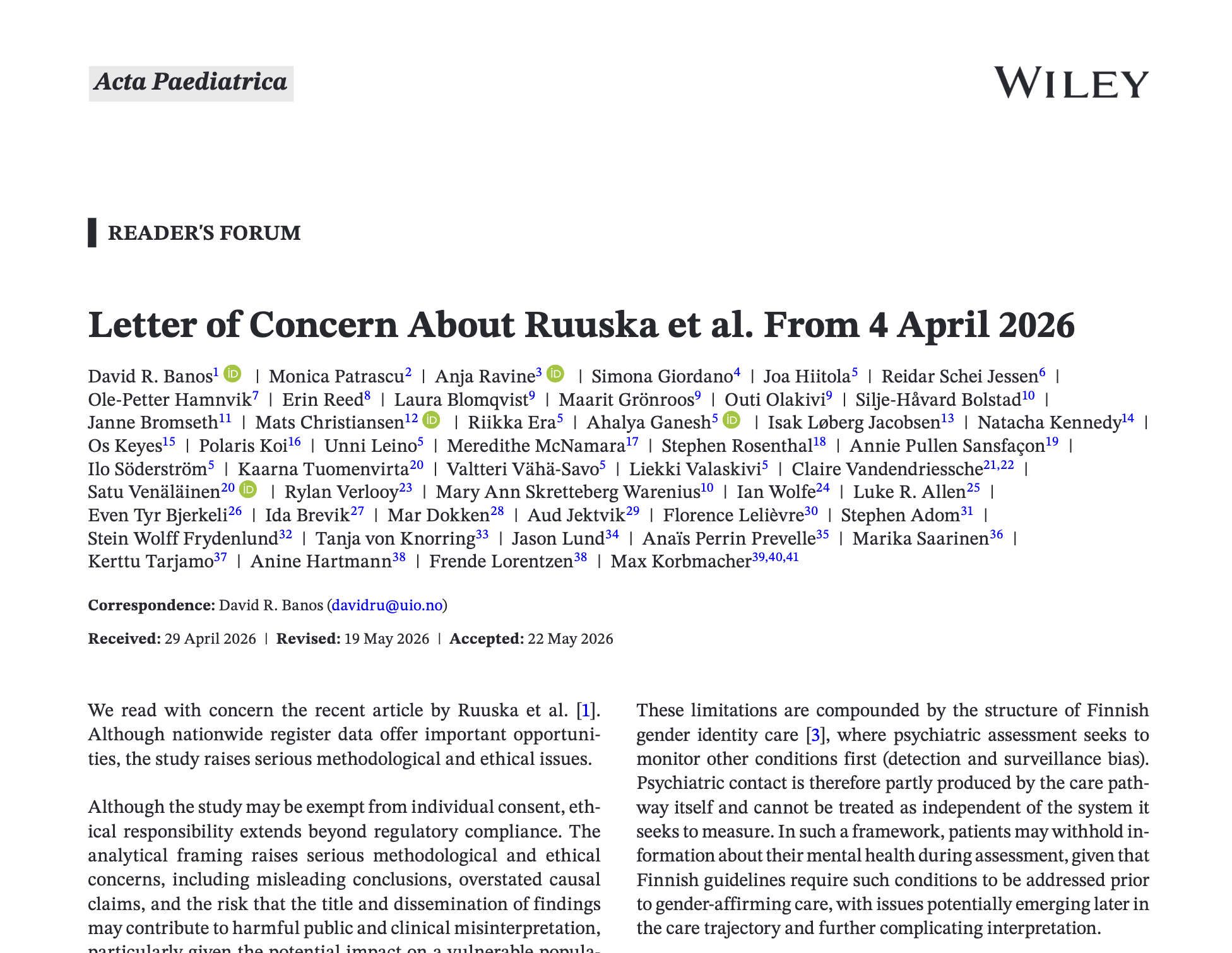Ruuska et al.'s Reply, Reviewed: Bias, Causality &amp; Ethics