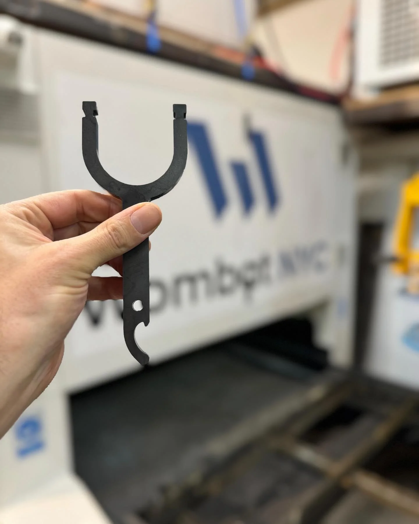What do you get when @WombatNYC and @Newlab meet for lunch? Pizza, custom laser cut slingshot bottle openers, and new friends! At the recent lunch &amp; learn, Wombat NYC shared insights about sheet metal laser cutting, bending and design for manufac