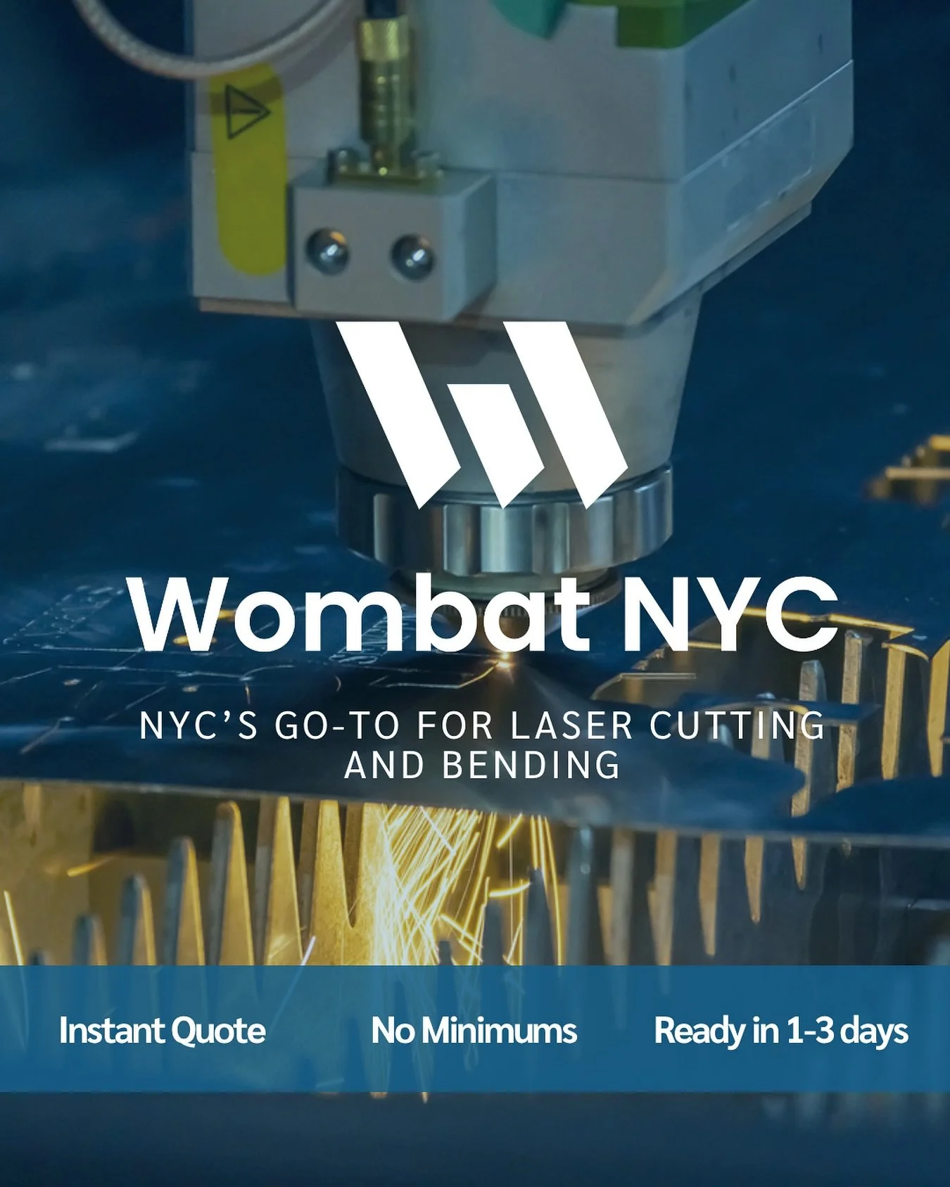 Custom Metal Fabrication in New York with Wombat NYC.

How it works: effortless fabrication in four steps &rarr;

1⃣ Upload your DXF/DWG files
2⃣ Choose material &amp; qty, get instant quote
3⃣ We cut and bend it in our Brooklyn facility
4⃣ Schedule 