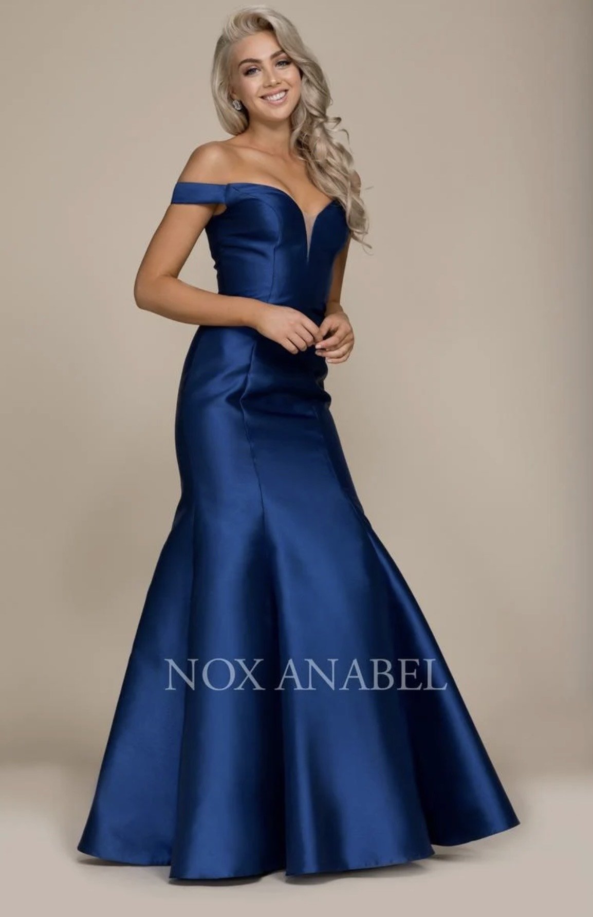 Nox Anabel C004-Off the Shoulder Mermaid Gown