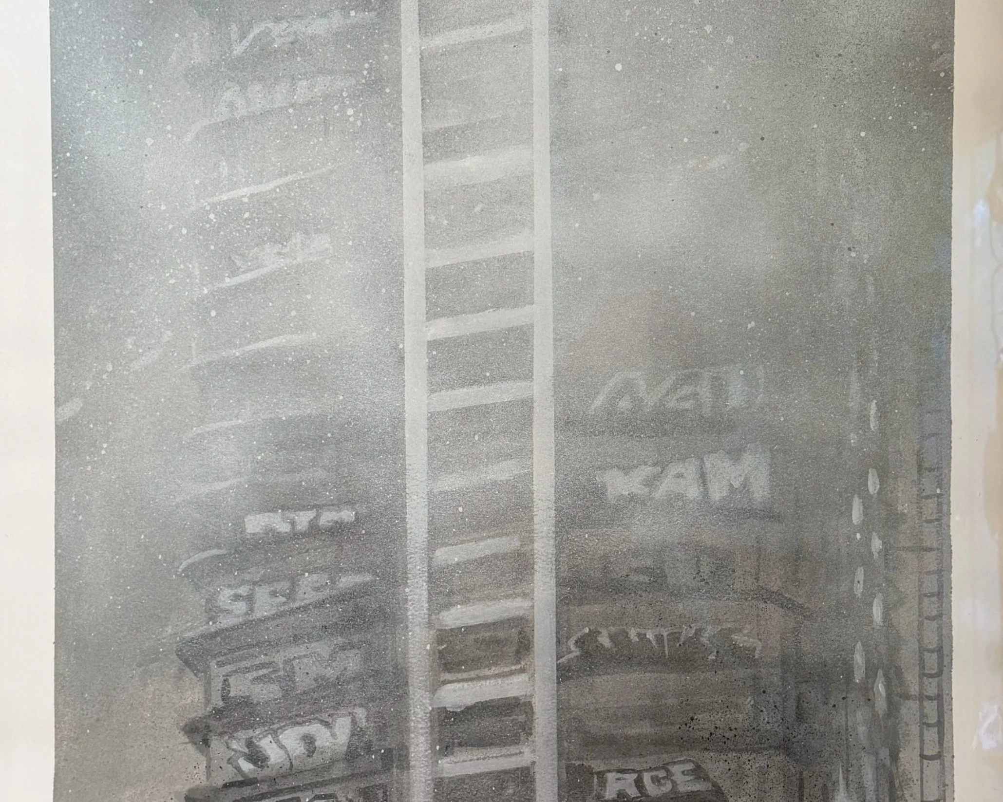 Graffiti Towers Art Original Canvas DTLA