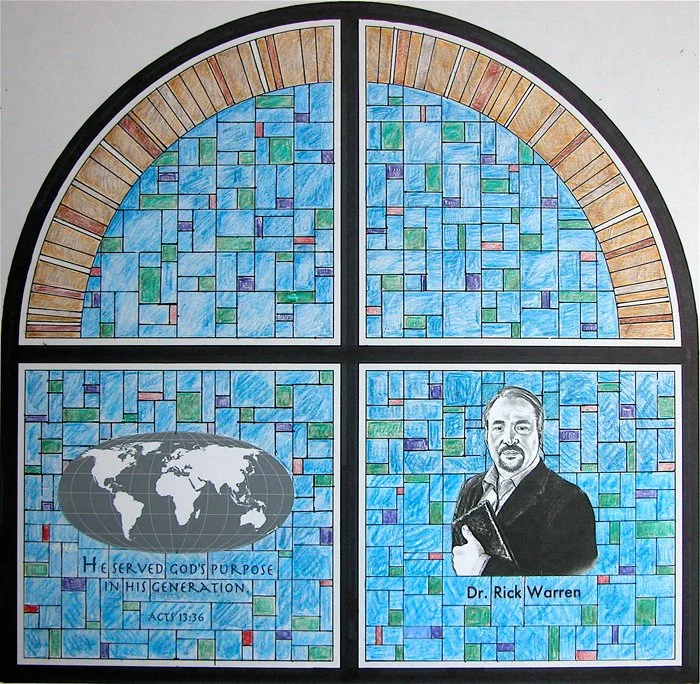  Stained/Photo-etched glass, 2012, design by Debora Young, portraits by Deran Wright 