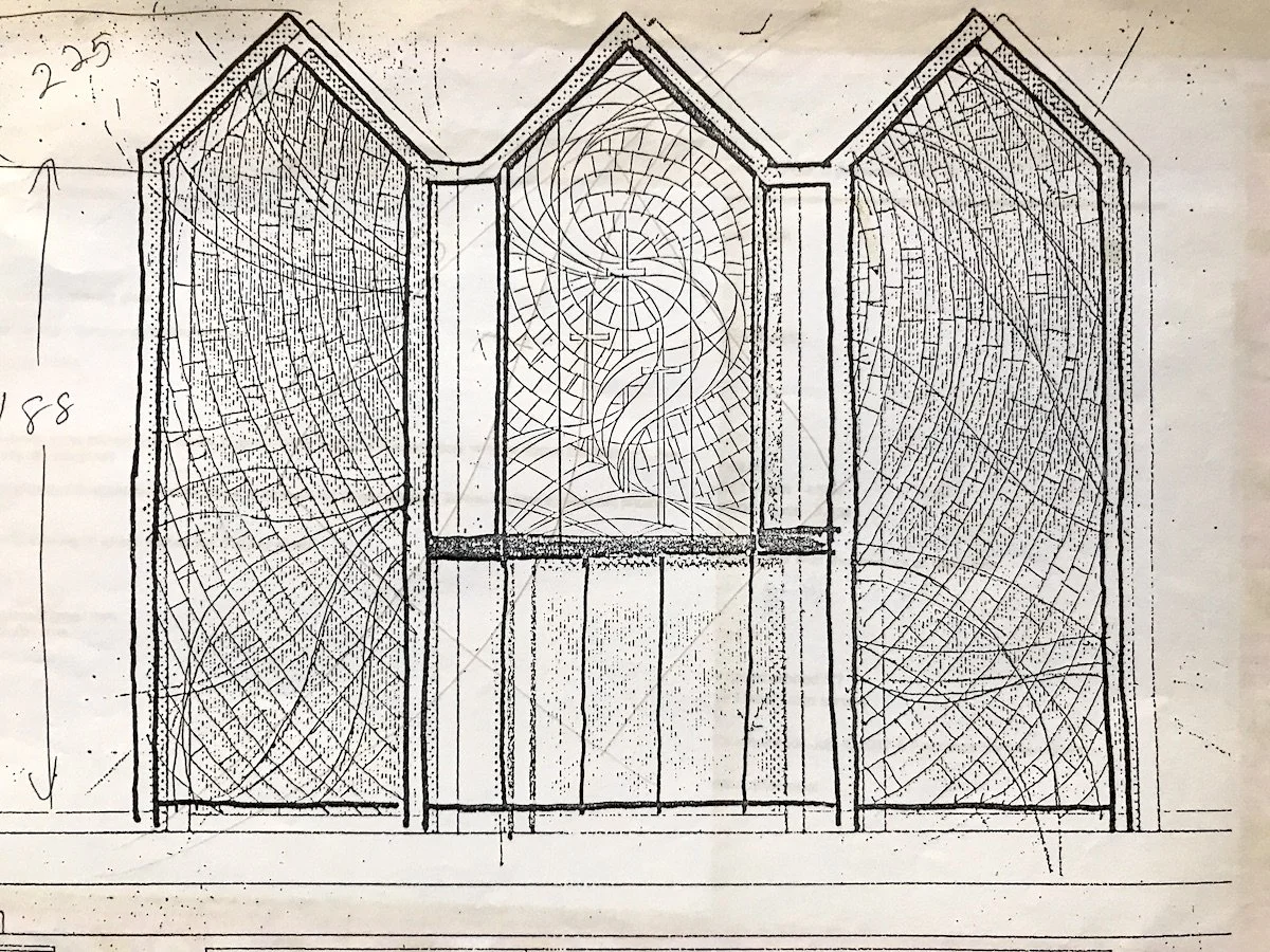  Lakeland Baptist Church, 1996, etched glass mural wall 