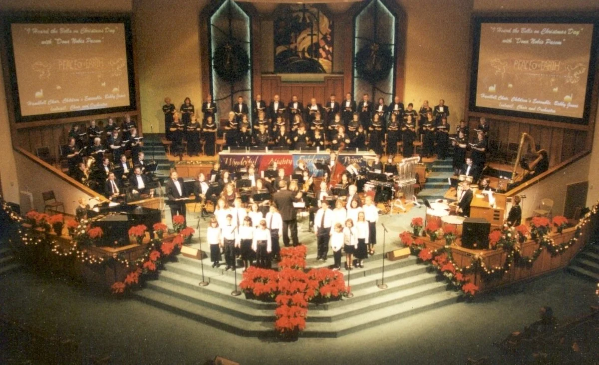 Lakeland Baptist Church, 1996, etched glass mural wall