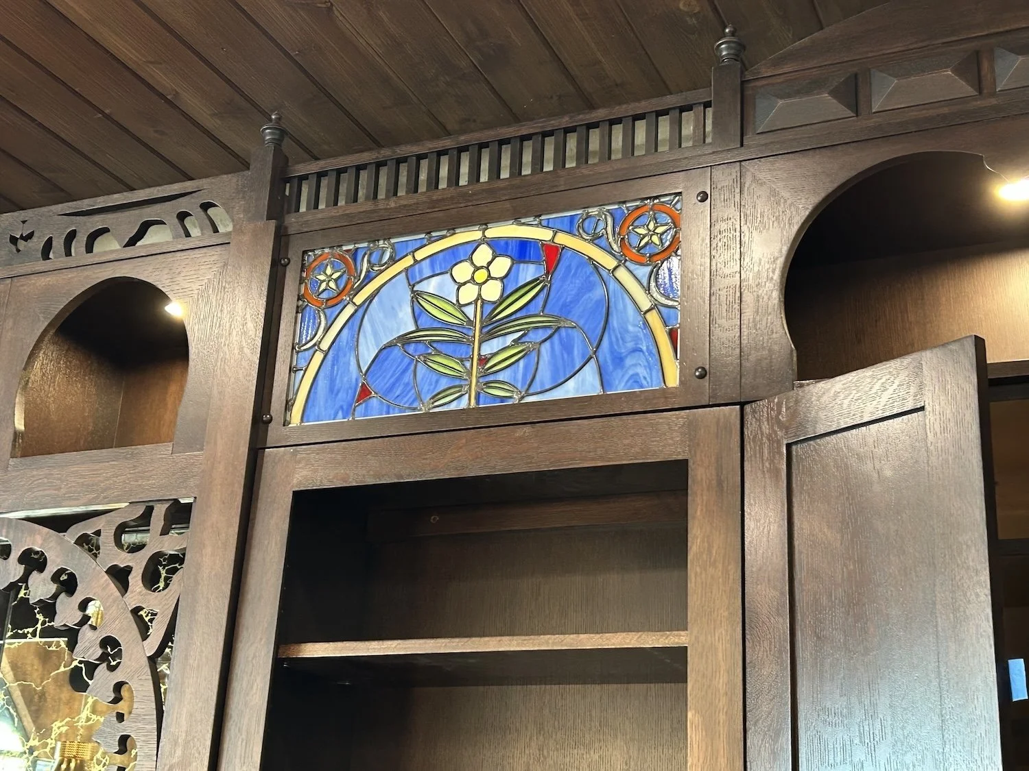 Texas Saloon bar, 2025. Wood work by Reznikoff Custom Furniture.