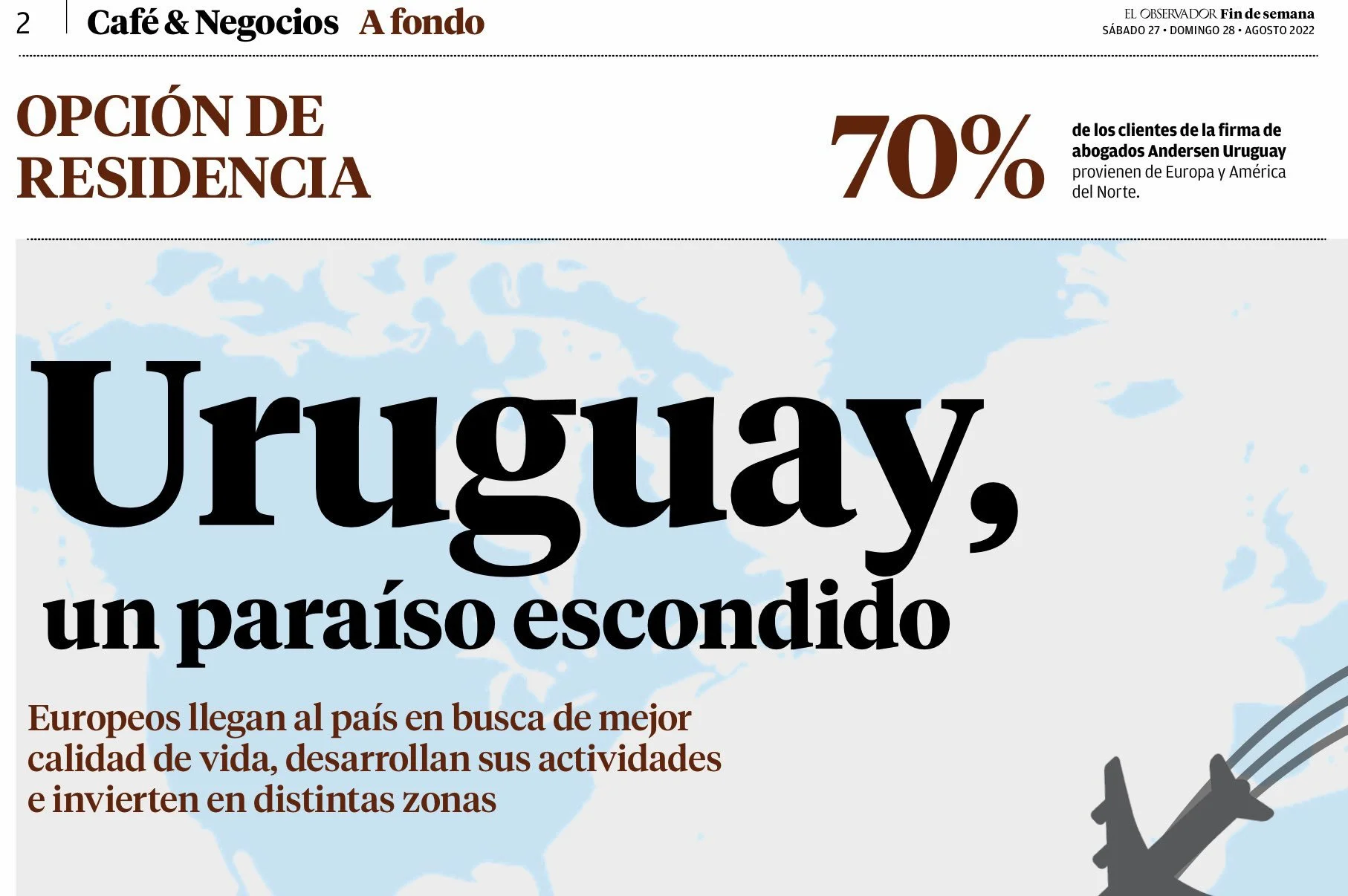 La aplicación única de la nacionalidad uruguaya desanima a muchos europeos a vivir, trabajar e invertir en Uruguay