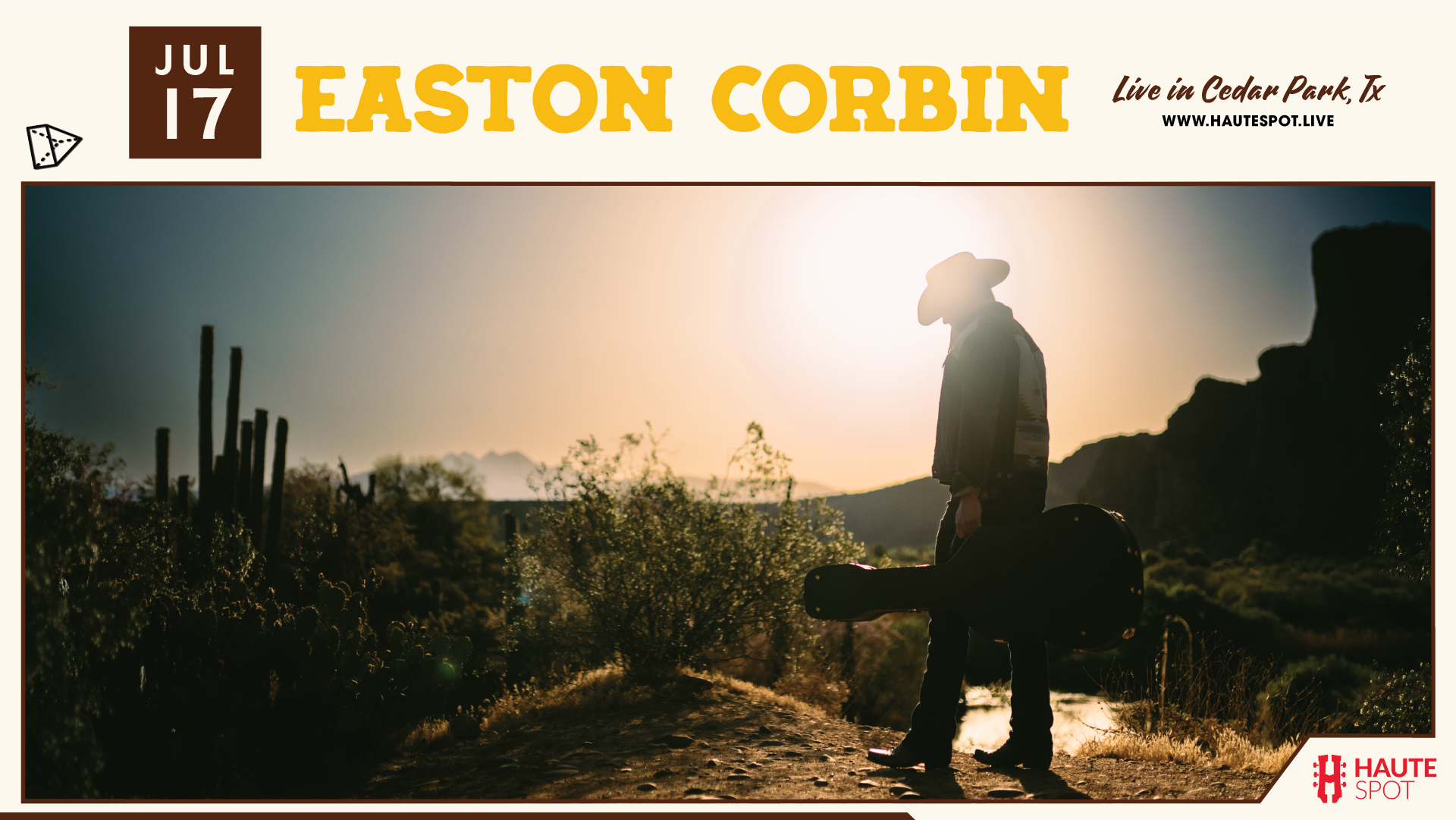 Easton Corbin live at Haute Spot graphic