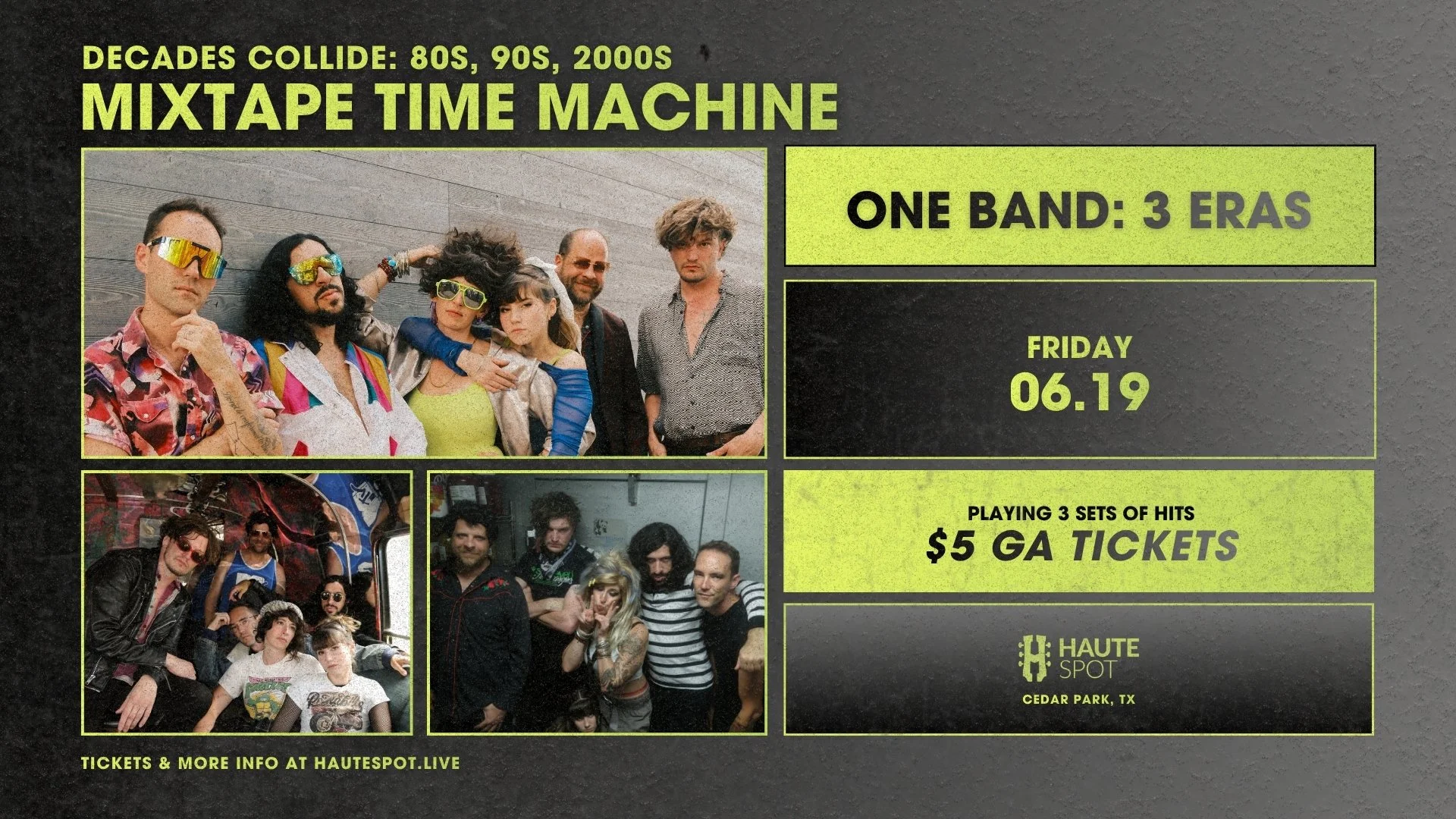 mixtape time machine live at haute spot graphic