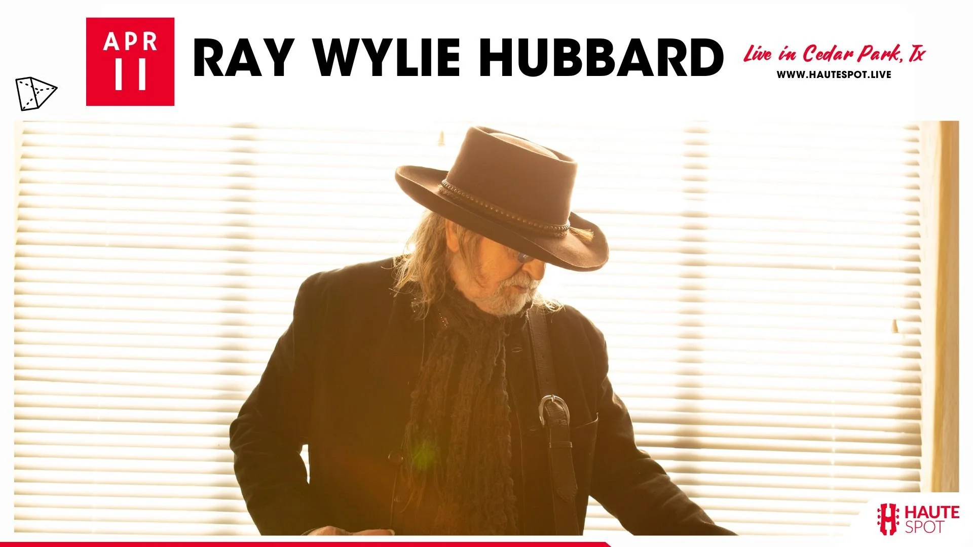 Ray Wylie Hubbard Live at Haute Spot in Cedar Park, TX in 78613 on ...