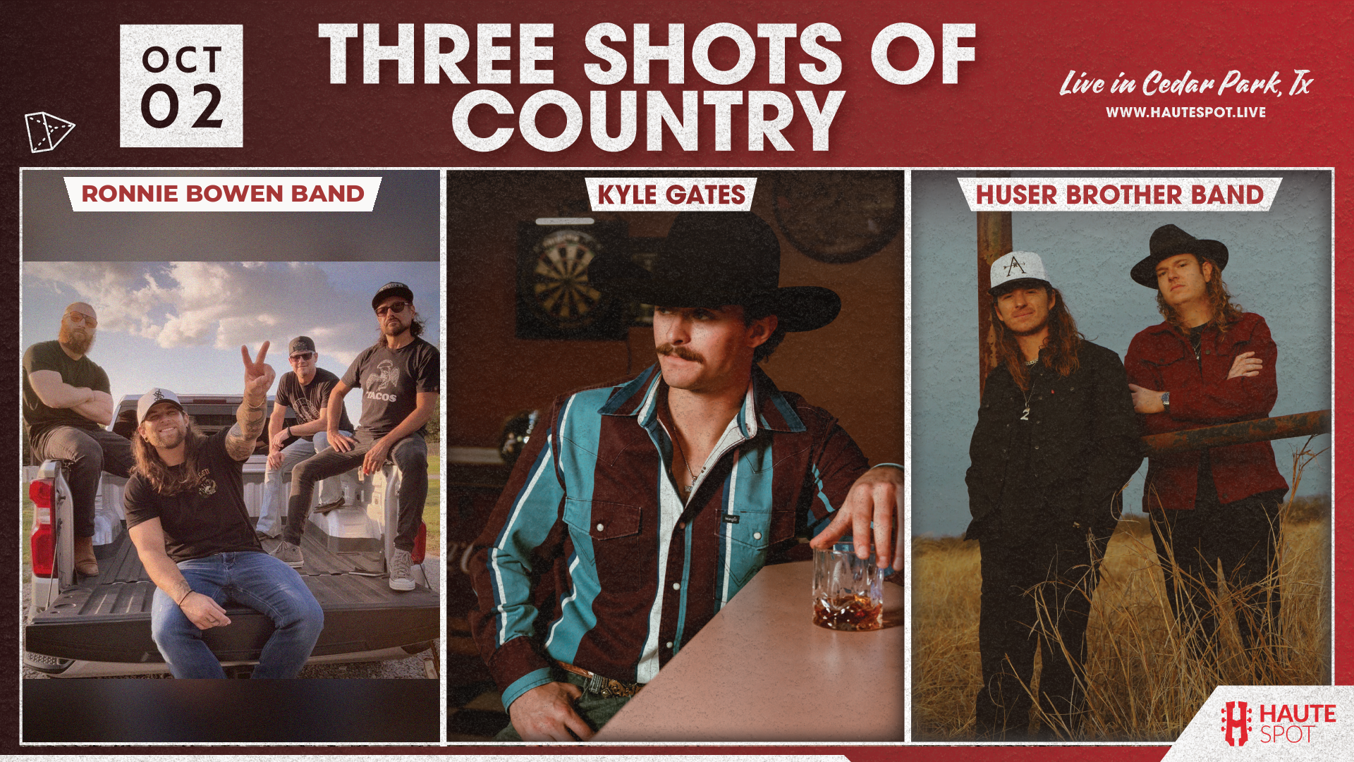 Huser Brother Band, Kyle Gates & Ronnie Bowen Band