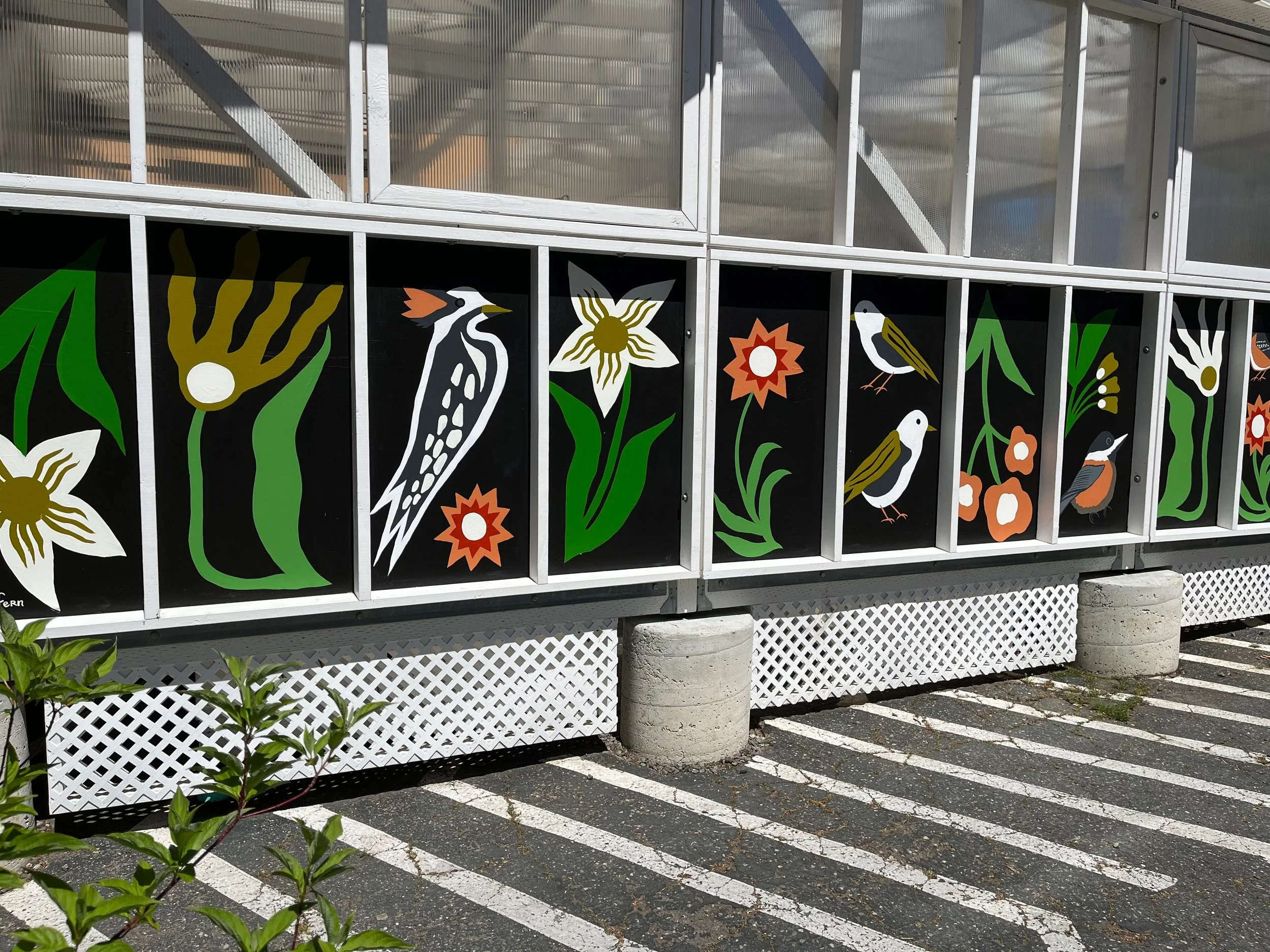 Mural by Fern Tallos at Cloud City in Maple Leaf, North Seattle