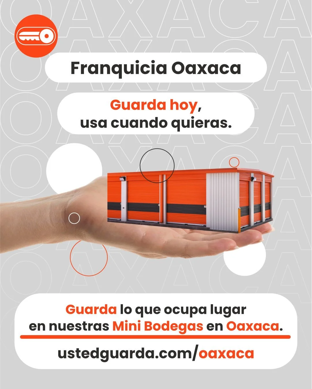 🌟&iexcl;Oaxaca prep&aacute;rate que ya estamos llegando!🌟

Comienza tu pre-arrendamiento con nosotros y asegura tu espacio antes de nuestra gran apertura.
Seguridad, comodidad y acceso controlado, todo en un solo lugar.📦

💬 Cont&aacute;ctanos al 