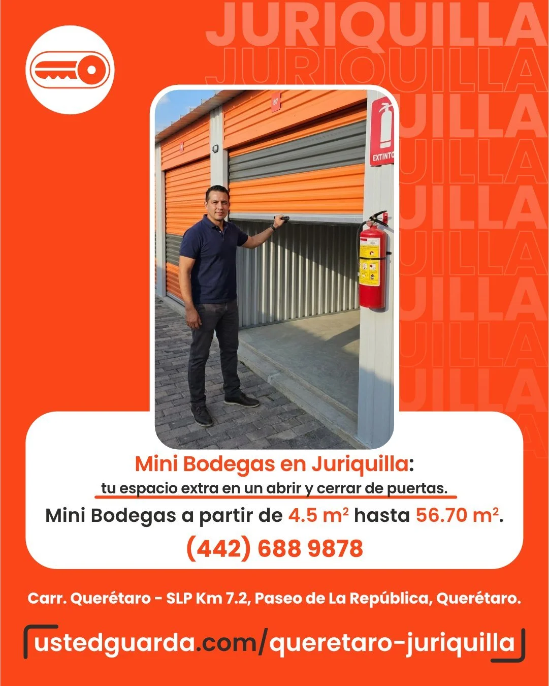 El espacio extra que necesitas est&aacute; con Usted Guarda en Juriquilla.📦

Almacena desde muebles, decoraciones, archivo muerto, maquinaria y m&aacute;s.

Contacnos para brindarte una atenci&oacute;n personalizada: 
📲(442) 688 9878

Ub&iacute;can