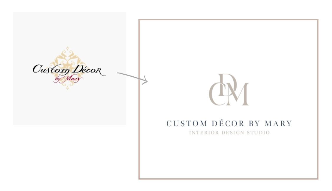 Before and after logo design