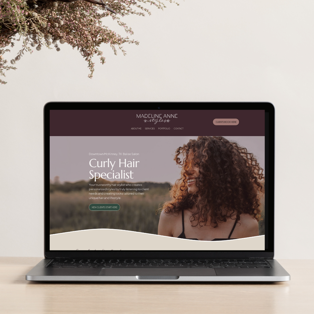 Squarespace Website Design - Hair Stylist Dallas, TX