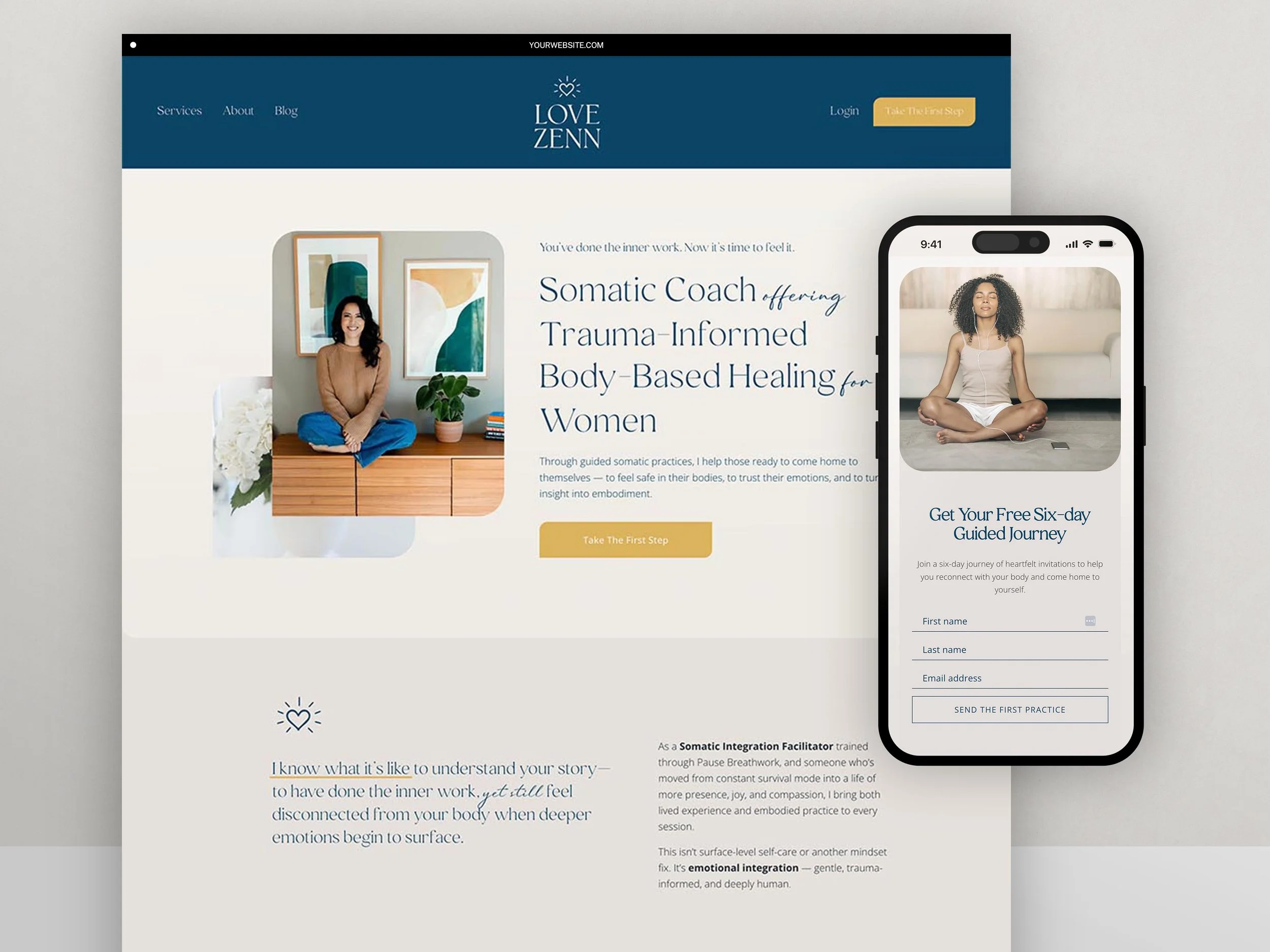 Squarespace Website Design - Mental Health Coach