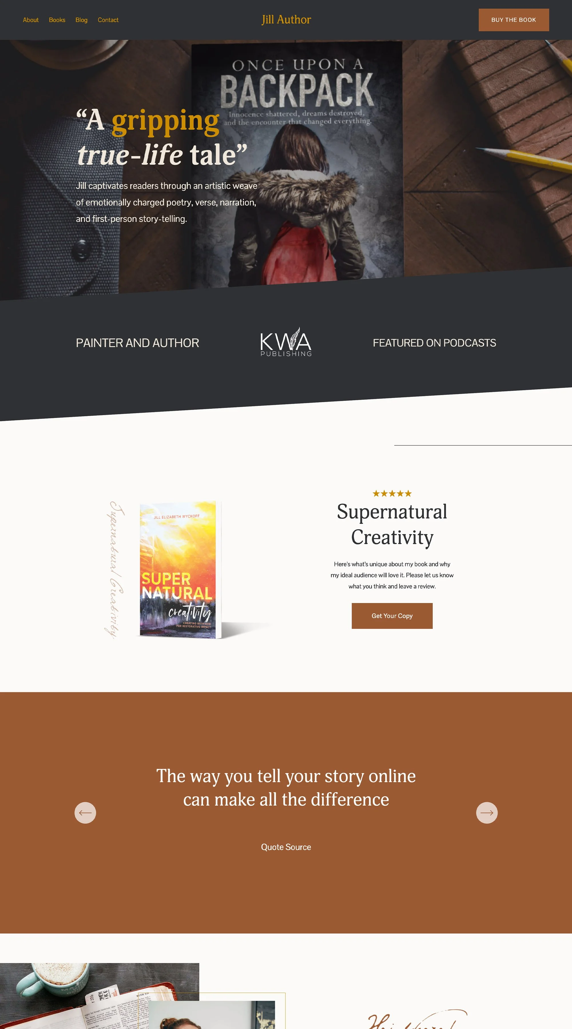 Christian author website design