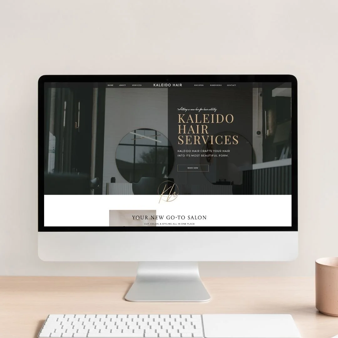 Showit website design hair salon professional