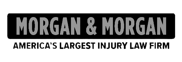 Logo with the text "Morgan & Morgan" in bold gray font on a black background.