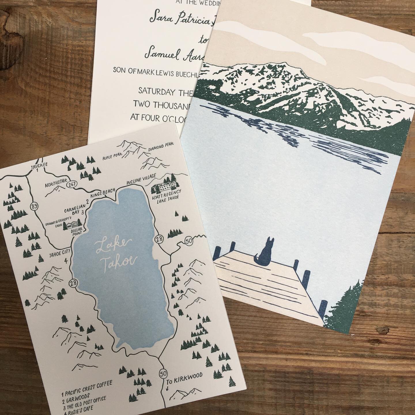 Feeling this wintry scene today and daydreaming of Tahoe trips. 

#letterpressweddinginvitations #letterpressmaps #letterpress