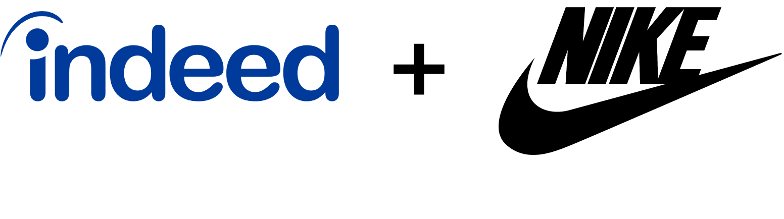 Indeed X Nike logo lockup