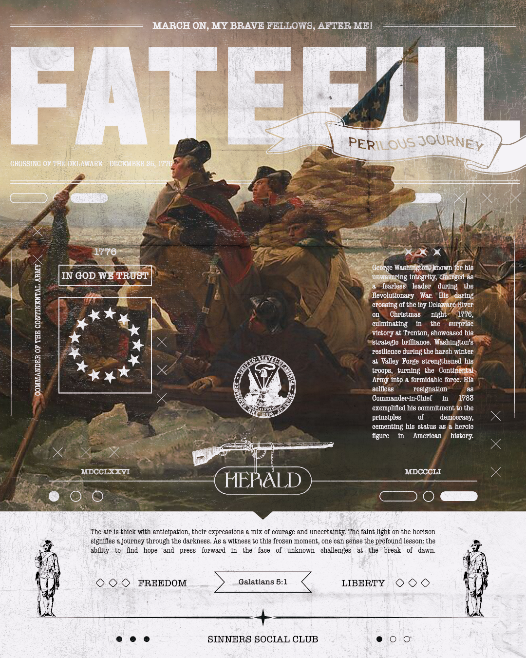 Fateful crossing of the delaware