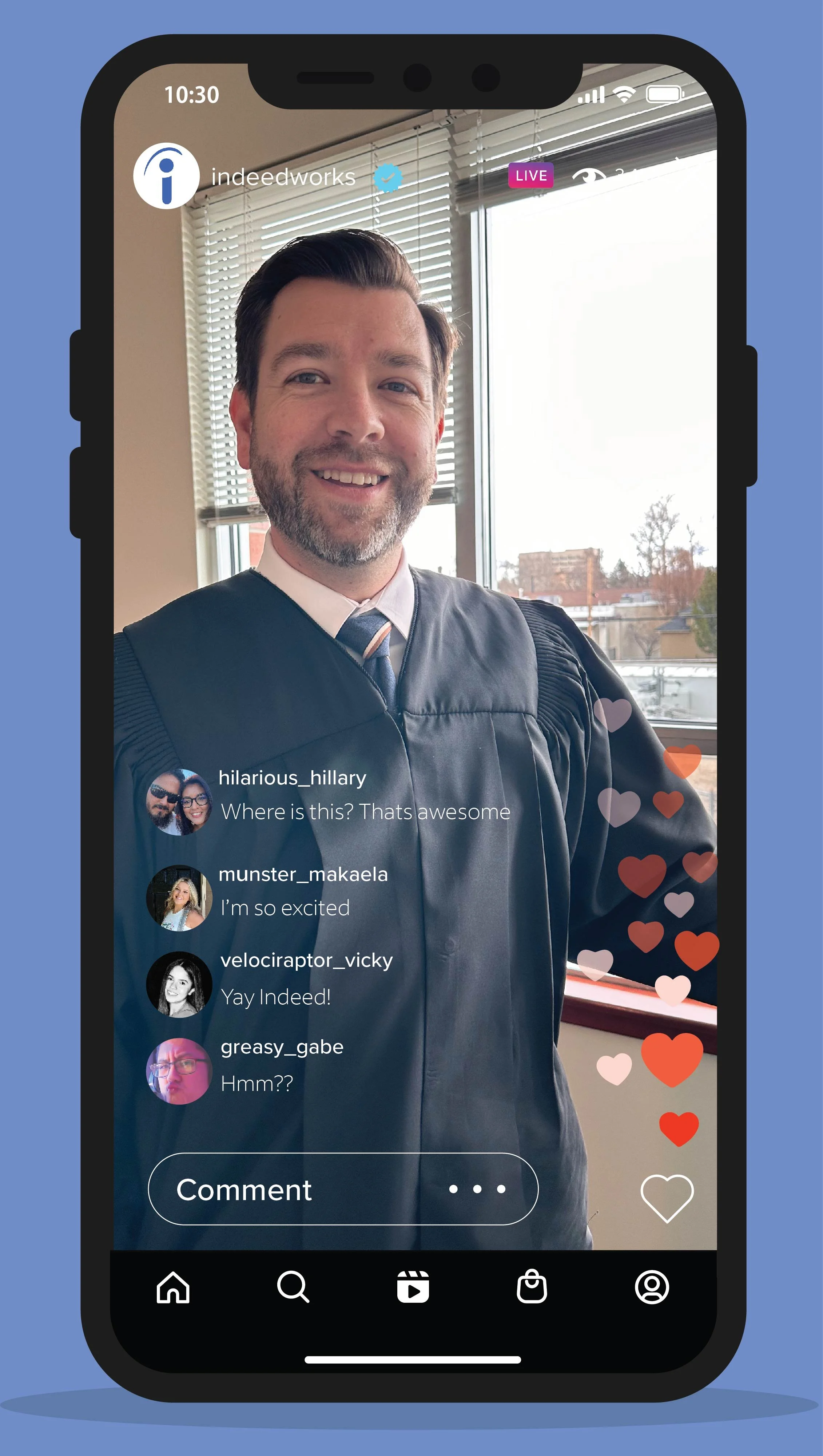 A phone-mockup made by Victoria