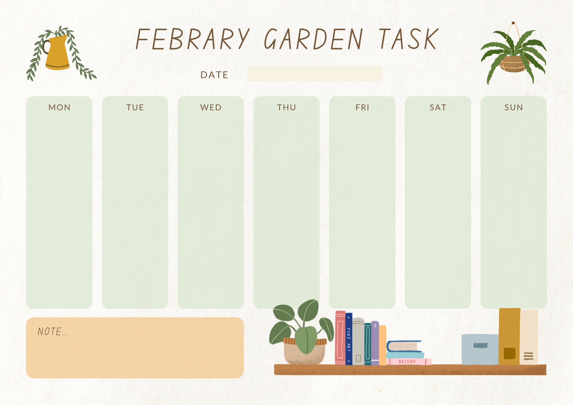February Landscaping task