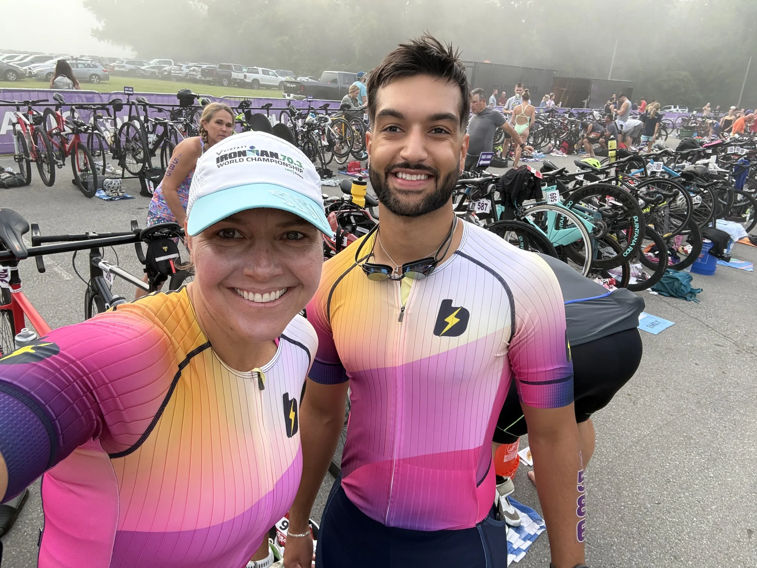 photo of athletes at a local triathlon